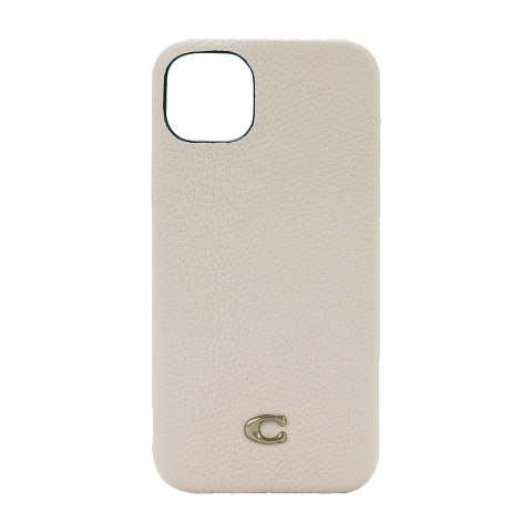 【アウトレット】iPhone 14 Plus COACH コーチ Slim Wrap - Ivory C Plaque